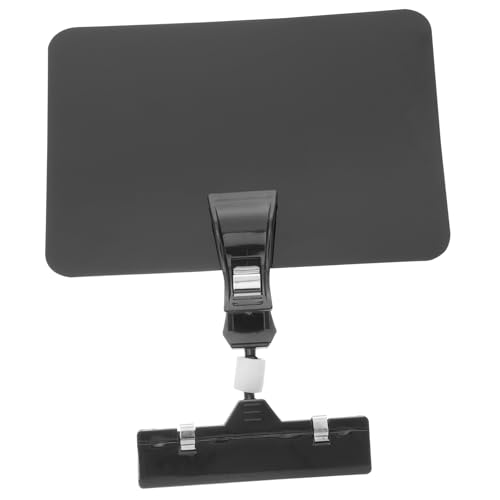 CLISPEED 6 Sätze Wiederverwendbare Wasserdichte Clip Preisschilder aus Kunststoff Doppelseitige Tafelschilder für Lebensmittel Teiliges mit Schwarzem Regalhalter Beschreibbar mit von CLISPEED