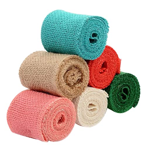 CLISPEED 6 Stck. Teiliges Juteband für Diy Rolle Vielseitige Farben für Partydekoration Nähmaterial und Wiederverwendbar CLISPEED 6 Stck. Teiliges Juteband für Diy Rolle Vielseitige Farben für Partydekoration Nähmaterial und Wiederverwendbar von CLISPEED