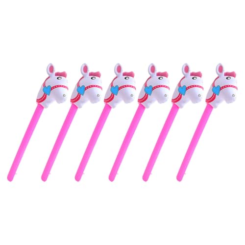 CLISPEED 6 Stück Aufblasbare Pferde Stabballons Kindergeburtstags Dekorationen für Pferde Mottopartys Kreative Spielzeuge für Kleine Pferdefans Luftballons für Bühnenaufführungen und von CLISPEED