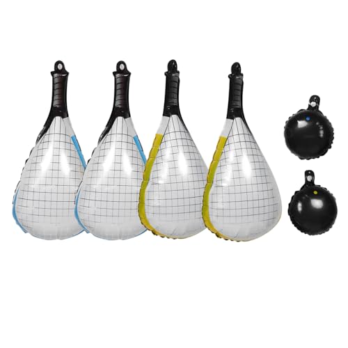 CLISPEED 6 Stück Aufblasbare Racket Folienballons für Sport Mottopartys Geburtstagsfeiern und Dekorationen für Erwachsene Bunten Farben CLISPEED 6 Stück Aufblasbare Racket Folienballons für Sport Mottopartys Geburtstagsfeiern und Dekorationen für Erwachsene Bunten Farben von CLISPEED