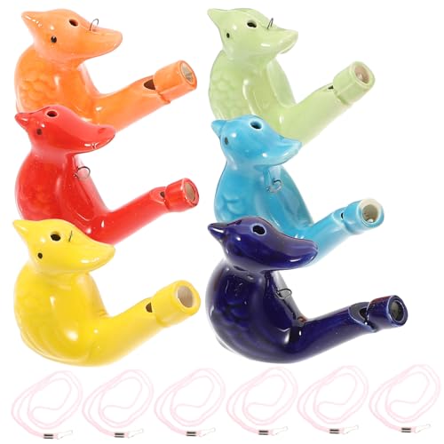 CLISPEED 6 Stück Bunte Keramik wasservogelpfeifen mit Seil Musikalisches Badspielzeug für Party Mitgebsel Pädagogisch zur Gehirnentwicklung und Lungentraining Zufällige Zufällige Farbe CLISPEED 6 Stück Bunte Keramik wasservogelpfeifen mit Seil Musikalisches Badspielzeug für Party Mitgebsel Pädagogisch zur Gehirnentwicklung und Lungentraining Zufällige Zufällige Farbe von CLISPEED