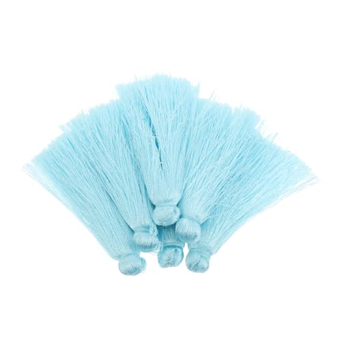 CLISPEED 6 Stück Bunte Quastenanhänger Polyester für DIY Bastelprojekte Ohrringe Haaraccessoires und Taschenanhänger Vielseitige Dekorationen von CLISPEED