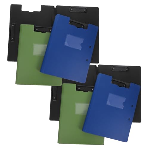 CLISPEED 6 Stück Faltbares Klemmbrett mit Doppelclips Teiliges Dokumentenordner für Büro Schule und Pflege Wasserdichter und Tragbarer Dokumentenhalter Schwarz Grün und Dunkelblau CLISPEED 6 Stück Faltbares Klemmbrett mit Doppelclips Teiliges Dokumentenordner für Büro Schule und Pflege Wasserdichter und Tragbarer Dokumentenhalter Schwarz Grün und Dunkelblau von CLISPEED