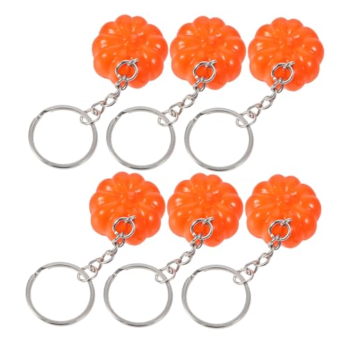 CLISPEED 6 Stück Halloween-schlüsselanhänger, Bezaubernder Kürbis-schlüsselanhänger, Halloween-handtaschen-dekoration Zum Aufhängen von CLISPEED