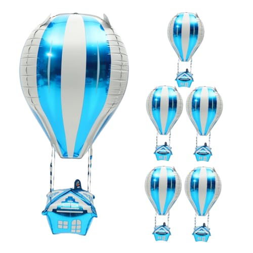 CLISPEED 6-teilige Deckenballon-dekorationen – Realistische Heißluftballon-folienornamente Für Kindergeburtstage Heliumfreundlich Aufblasbare Partydekorationen CLISPEED 6-teilige Deckenballon-dekorationen – Realistische Heißluftballon-folienornamente Für Kindergeburtstage Heliumfreundlich Aufblasbare Partydekorationen von CLISPEED