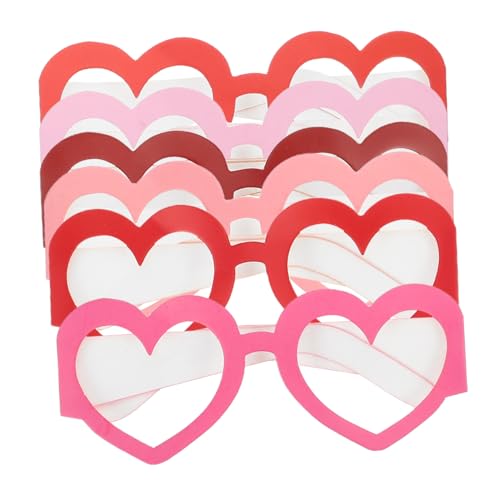 CLISPEED 6 Stück Herzförmige Papierbrillen für Valentinstag Festliche Foto Requisiten für Frauen und Mädchen für Valentinstagsfeiern und Partys CLISPEED 6 Stück Herzförmige Papierbrillen für Valentinstag Festliche Foto Requisiten für Frauen und Mädchen für Valentinstagsfeiern und Partys von CLISPEED