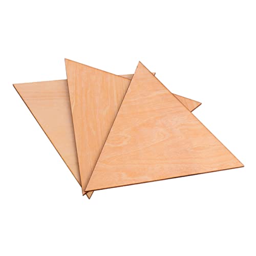 CLISPEED 6 Stück Holzdreiecke Holzplatten Dekorationsdreiecke Geometrische Anhänger Ornamente Ausgeschnittene Hartholzscheiben Heimdekoration Unfertige Mosaikformen Zum Basteln von CLISPEED