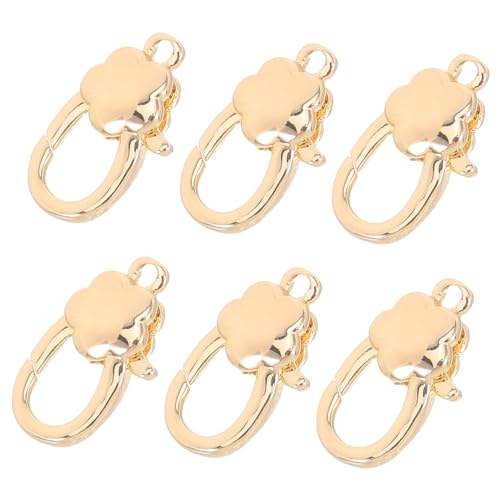 CLISPEED 6 Stück Karabinerverschlüsse: Karabinerverschlüsse Mit Blumenmotiv, Kupfer-karabinerhaken Für Selbstgemachten Schmuck, Armbänder, Schlüsselanhänger, Zubehör CLISPEED 6 Stück Karabinerverschlüsse: Karabinerverschlüsse Mit Blumenmotiv, Kupfer-karabinerhaken Für Selbstgemachten Schmuck, Armbänder, Schlüsselanhänger, Zubehör von CLISPEED