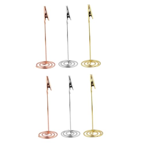 CLISPEED 6 Stück Karten Clips in Drei Farben Stabile Tischkartenhalter für Notizen Fotos und Platzkarten Rostfrei Wasserfest für Hochzeit Geburtstag und Partydekoration CLISPEED 6 Stück Karten Clips in Drei Farben Stabile Tischkartenhalter für Notizen Fotos und Platzkarten Rostfrei Wasserfest für Hochzeit Geburtstag und Partydekoration von CLISPEED