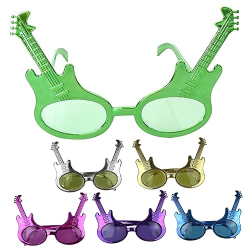 CLISPEED 6 Stück Lustige Brille Gitarrenbrille Gitarrenförmige Brille Neuartige Partybrille Gitarren-partybrille Form Gläser Sonne Rave -brillen Junggesellin Pvc Zufällige Farbe CLISPEED 6 Stück Lustige Brille Gitarrenbrille Gitarrenförmige Brille Neuartige Partybrille Gitarren-partybrille Form Gläser Sonne Rave -brillen Junggesellin Pvc Zufällige Farbe von CLISPEED