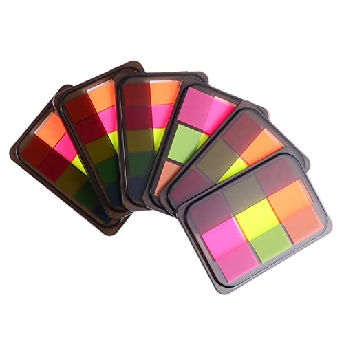 CLISPEED 6 Stück Memo Sticker Bunte Haftnotizen für Studenten Index Tabs und Sticky Labels für Büro und Schule Zufälliger Stil von CLISPEED