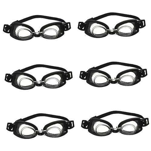 CLISPEED 6 Stück Mini-Schwimmbrille Gläser Mini -puppenbrille Mein Leben Puppenzubehör Brillen Für Puppen Puppenbrillen Miniatur-puppenbrille Puppenbrille Mini Puppenstütze Plastik Black von CLISPEED
