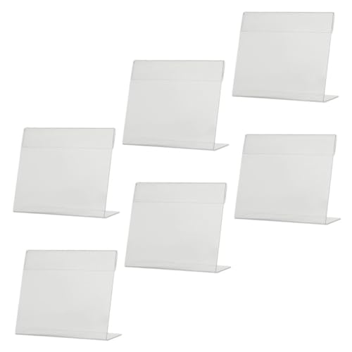 CLISPEED 6 Stück Teiliges Acryl Preisschildhalter Transparenter Freistehender Preisschildständer für Supermarkt und Restaurant Staub Wassergeschützt Geeignet für Papierformat CLISPEED 6 Stück Teiliges Acryl Preisschildhalter Transparenter Freistehender Preisschildständer für Supermarkt und Restaurant Staub Wassergeschützt Geeignet für Papierformat von CLISPEED