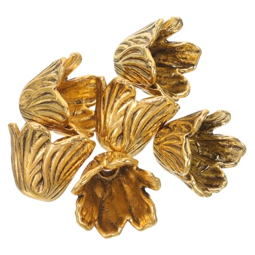 CLISPEED 6 Stück Teiliges Blumen Perlenkappen Endkappen für Schmuckherstellung Antikes Gold Vielseitige Abstandshalter für DIY Armband Ohrring Halskette Zubehör von CLISPEED
