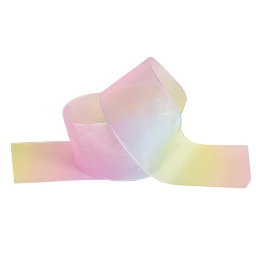 CLISPEED 6 Stück Teiliges Chiffonband Breit Weich Glatt Buntes Regenbogen Druckband für DIY Haarbänder Schleifen Festdekorationen Farben Langlebig Farbecht Vielseitig Einsetzbar von CLISPEED