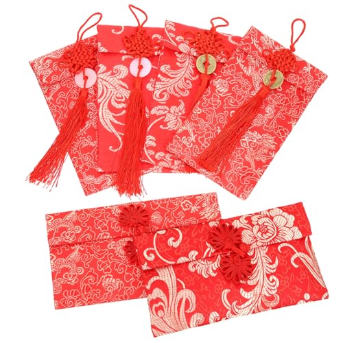 CLISPEED 6 Stück Teiliges Chinesische Rote Umschläge aus Hochwertigem Satinstoff mit Traditionellem Drachen Design als Glücksbringer für Neujahr Hochzeit Geburtstag und Frühlingsfest CLISPEED 6 Stück Teiliges Chinesische Rote Umschläge aus Hochwertigem Satinstoff mit Traditionellem Drachen Design als Glücksbringer für Neujahr Hochzeit Geburtstag und Frühlingsfest von CLISPEED