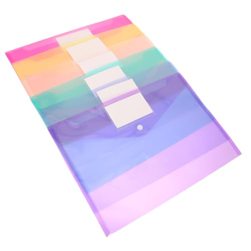 CLISPEED 6 Stück Teiliges Dokumententaschen mit Druckknopf Transparente Wasserfeste Kunststoff Organizer in Farben Praktische Dicke Aufbewahrungstaschen für Quittungen und Akten für Büro CLISPEED 6 Stück Teiliges Dokumententaschen mit Druckknopf Transparente Wasserfeste Kunststoff Organizer in Farben Praktische Dicke Aufbewahrungstaschen für Quittungen und Akten für Büro von CLISPEED