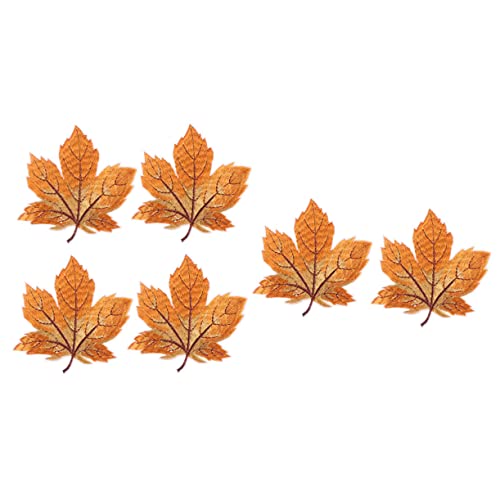 CLISPEED 6 Stück Teiliges Gestickte Ahornblatt Aufnäher Herbstliche Applikationen zum Aufnähen Strapazierfähige Bügelflicken für Kleidung DIY Bastelzubehör Praktisch zum Reparieren und von CLISPEED