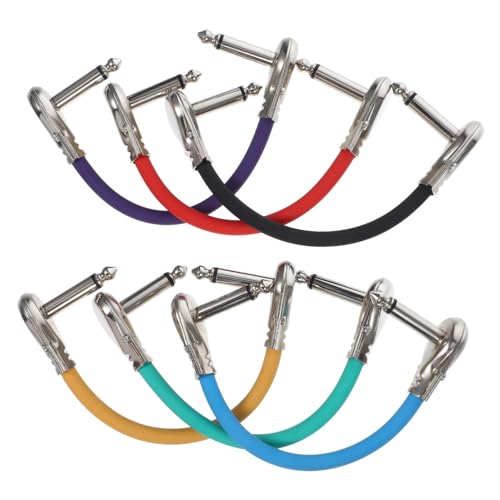 CLISPEED 6 Stück Teiliges Gitarren Patchkabel mit Mono Klinkenstecker Stabile Audio Verbindung Langlebiges PU und Kupfermaterial Geeignet für Effektpedale und Instrumentenanschluss CLISPEED 6 Stück Teiliges Gitarren Patchkabel mit Mono Klinkenstecker Stabile Audio Verbindung Langlebiges PU und Kupfermaterial Geeignet für Effektpedale und Instrumentenanschluss von CLISPEED