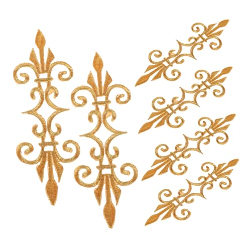 CLISPEED 6 Stück Teiliges Goldene Blumenstickerei Applikationen zum Aufbügeln Hitzeaktivierte Weiche Stoff Aufnäher für Bühnenkostüme Opern und Vintage Kleidung Luxuriöse Verzierungen CLISPEED 6 Stück Teiliges Goldene Blumenstickerei Applikationen zum Aufbügeln Hitzeaktivierte Weiche Stoff Aufnäher für Bühnenkostüme Opern und Vintage Kleidung Luxuriöse Verzierungen von CLISPEED