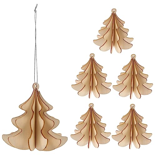 CLISPEED 6 Stück Teiliges Holzanhänger Weihnachtsbaum Design DIY Weihnachtsbaum Deko zum Aufhängen für Wand Fenster Laden Weihnachtsfeier CLISPEED 6 Stück Teiliges Holzanhänger Weihnachtsbaum Design DIY Weihnachtsbaum Deko zum Aufhängen für Wand Fenster Laden Weihnachtsfeier von CLISPEED