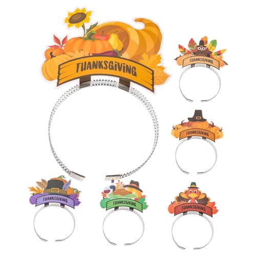 CLISPEED 6 Stück Teiliges Papier Stirnband mit Thanksgiving Dekorative Festival Haarschmuck für Party Fotoshootings und Festtagsdekoration Schonend und Platzsparend Aufzubewahren CLISPEED 6 Stück Teiliges Papier Stirnband mit Thanksgiving Dekorative Festival Haarschmuck für Party Fotoshootings und Festtagsdekoration Schonend und Platzsparend Aufzubewahren von CLISPEED