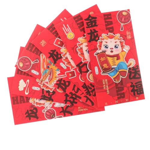 CLISPEED 6 Stück Teiliges Rote Umschläge mit Chinesischem Drachenmotiv Bedruckt für Frühlingsfest und Neujahr Hochwertige Papierqualität Festliche Dekoration und Geschenkverpackung CLISPEED 6 Stück Teiliges Rote Umschläge mit Chinesischem Drachenmotiv Bedruckt für Frühlingsfest und Neujahr Hochwertige Papierqualität Festliche Dekoration und Geschenkverpackung von CLISPEED