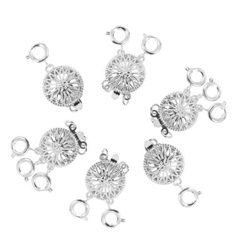 CLISPEED 6 Stück Teiliges Schmuckverschluss aus Robustem Legierungsmetall Vielseitige Verbindungselemente für DIY Halsketten und Armbänder Leichter Rostfreier Perlenverschluss für Einfache CLISPEED 6 Stück Teiliges Schmuckverschluss aus Robustem Legierungsmetall Vielseitige Verbindungselemente für DIY Halsketten und Armbänder Leichter Rostfreier Perlenverschluss für Einfache von CLISPEED