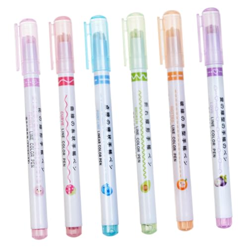 CLISPEED 6 Stück Teiliges Textmarker mit Roller Highlighter Mehrfarbige Marker Stifte für Schule Büro und Basteln Sichere und Langlebige Schreibwaren für Studenten CLISPEED 6 Stück Teiliges Textmarker mit Roller Highlighter Mehrfarbige Marker Stifte für Schule Büro und Basteln Sichere und Langlebige Schreibwaren für Studenten von CLISPEED