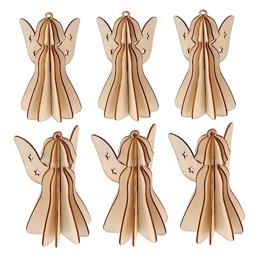 CLISPEED 6 Stück Teiliges Weihnachtsbaumschmuck aus Holz DIY Anhänger zum Bemalen Leichte Weihnachtsbaum Deko Kinderfreundliche Bastelanhänger für Kreative Weihnachtsdeko CLISPEED 6 Stück Teiliges Weihnachtsbaumschmuck aus Holz DIY Anhänger zum Bemalen Leichte Weihnachtsbaum Deko Kinderfreundliche Bastelanhänger für Kreative Weihnachtsdeko von CLISPEED
