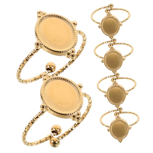 CLISPEED 6 Stück Verstellbare Edelstahl Ringrohlinge Ovaler Offener Ring Basis DIY Schmuckherstellung Basteln für Familie Bekannte Cosplay Hochzeiten CLISPEED 6 Stück Verstellbare Edelstahl Ringrohlinge Ovaler Offener Ring Basis DIY Schmuckherstellung Basteln für Familie Bekannte Cosplay Hochzeiten von CLISPEED
