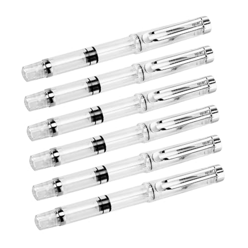 CLISPEED 6 Stück Wolf Hair Sumi Ink Brush Pen Flexibler Füllfederhalter für Präzise Kalligrafie für Anfänger und Künstler im Chinesischen Schriftstil von CLISPEED