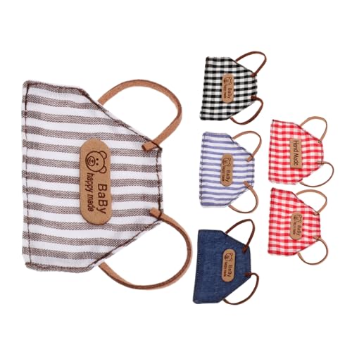CLISPEED 6-teilige Jeansschürze Für Puppen: Retro-anzieh-Outfit Für Plüschpuppen, DIY-mini-Kleidung Zur Verbesserung des Rollenspiels, DIY-bastelzubehör von CLISPEED
