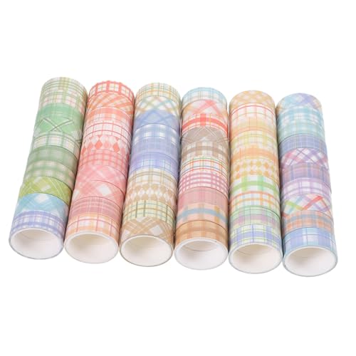 CLISPEED 60 Rollen Teiliges Washi Tape Set Dekorative Klebebänder mit Kariertem Muster Vielseitig für Scrapbooking DIY Basteln und Journaling Bunte Papierklebebänder für Kreative CLISPEED 60 Rollen Teiliges Washi Tape Set Dekorative Klebebänder mit Kariertem Muster Vielseitig für Scrapbooking DIY Basteln und Journaling Bunte Papierklebebänder für Kreative von CLISPEED