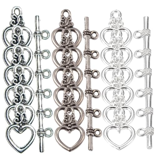 CLISPEED 60 Sätze Teiliges Schmuckverschlüsse aus Legiertem Vintage Verschlüsse für DIY Armband und Halskette Langlebig Rostfrei Leicht zu Befestigen für Schmuckherstellung und Reparatur CLISPEED 60 Sätze Teiliges Schmuckverschlüsse aus Legiertem Vintage Verschlüsse für DIY Armband und Halskette Langlebig Rostfrei Leicht zu Befestigen für Schmuckherstellung und Reparatur von CLISPEED