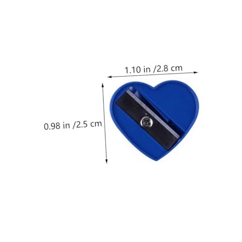CLISPEED 60 Stück Herzform Anspitzer für Augenbrauen und Kajalstifte Kompakter Leichter Make Up Bleistift Anspitzer für Unterwegs und Alltag Farblich Gemischt von CLISPEED