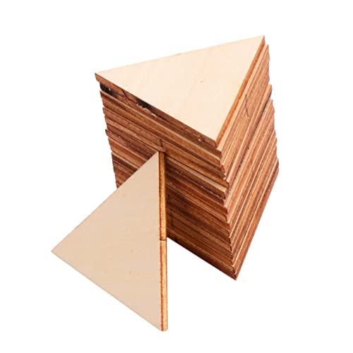 CLISPEED 60 Stück Holzdreiecke Holzplatten Gleichseitige Ornamente Unvollendete Basteldreiecke Dreieckige Formen Baumform Für Bastelausschnitte Unbedruckte Basteldreiecke von CLISPEED