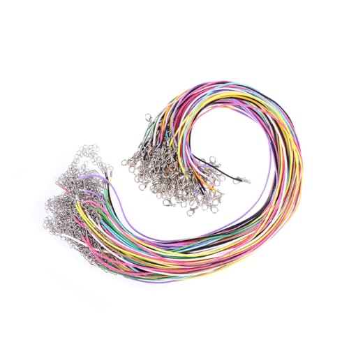 CLISPEED 60 Stück Teiliges Halsketten Schmuck schnur Verstellbare Verlängerungskette und Robuster Karabinerverschluss Bunte DIY Schmuckbänder für Erwachsene zum Basteln von Armbändern und von CLISPEED
