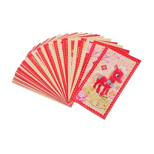 CLISPEED 60 Stück Teiliges Rote Umschläge Jahr Des Pferdes Cartoon Design Großzügige Kapazität Langlebiges Material Leuchtender Druck für Chinesisches Neujahrsfest und CLISPEED 60 Stück Teiliges Rote Umschläge Jahr Des Pferdes Cartoon Design Großzügige Kapazität Langlebiges Material Leuchtender Druck für Chinesisches Neujahrsfest und von CLISPEED