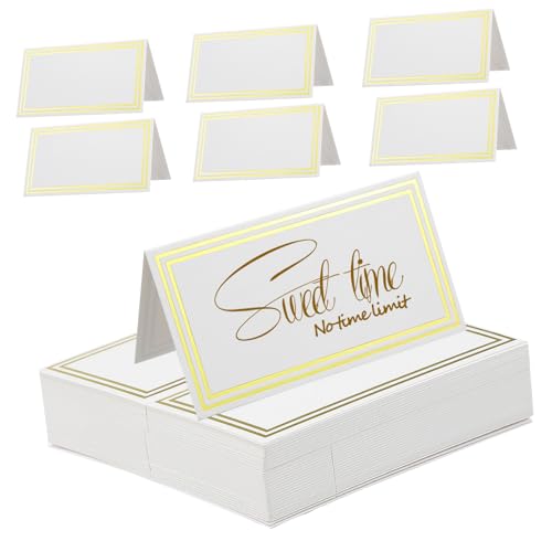 CLISPEED 60 Stück Tischkarten mit Bronzing Druck Stabile Papierplatzkarten für Hochzeit Bankett und Dinner Elegante Namenskarten für Tischdekoration Selbstbeschriftbar und Modern Gestaltet CLISPEED 60 Stück Tischkarten mit Bronzing Druck Stabile Papierplatzkarten für Hochzeit Bankett und Dinner Elegante Namenskarten für Tischdekoration Selbstbeschriftbar und Modern Gestaltet von CLISPEED