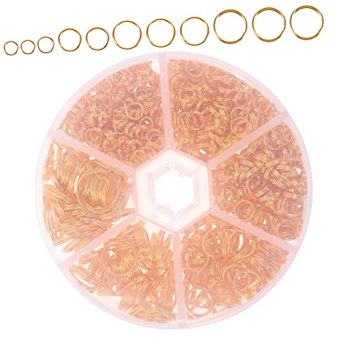 CLISPEED 690 Stück Doppelte Eisen Split Ringe für Schmuckherstellung Biegeringe für Ohrringe Armbänder und DIY Juwelierbedarf CLISPEED 690 Stück Doppelte Eisen Split Ringe für Schmuckherstellung Biegeringe für Ohrringe Armbänder und DIY Juwelierbedarf von CLISPEED