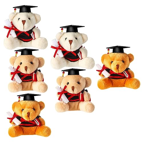 CLISPEED 6Stücke Teiliges Plüsch Abschlussbär Anhänger Gefüllte Schlüsselanhänger Niedliche Dekoration für für Graduierung Geburtstage Besondere Anlässe CLISPEED 6Stücke Teiliges Plüsch Abschlussbär Anhänger Gefüllte Schlüsselanhänger Niedliche Dekoration für für Graduierung Geburtstage Besondere Anlässe von CLISPEED