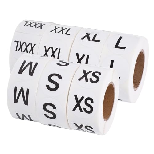 CLISPEED 7 Rollen Runde Selbstklebende Größenaufkleber für Kleidung Xs Xxxl Farbige Größenetiketten Langlebige Papieretiketten für Einzelhandel und Haushaltsorganisation CLISPEED 7 Rollen Runde Selbstklebende Größenaufkleber für Kleidung Xs Xxxl Farbige Größenetiketten Langlebige Papieretiketten für Einzelhandel und Haushaltsorganisation von CLISPEED