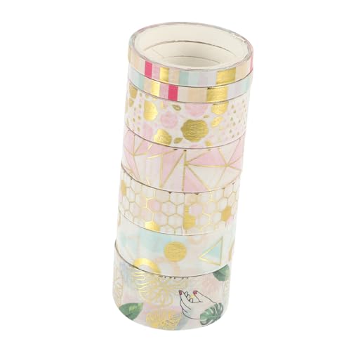 CLISPEED 7 Rollen Washi Tape DIY Bastelband Scrapbooking Klebeband mit Geometrischem Goldmuster Leicht Abreißbar Wiederverwendbar Dekoratives Klebeband für Handwerk und Planung CLISPEED 7 Rollen Washi Tape DIY Bastelband Scrapbooking Klebeband mit Geometrischem Goldmuster Leicht Abreißbar Wiederverwendbar Dekoratives Klebeband für Handwerk und Planung von CLISPEED