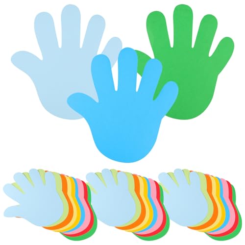 CLISPEED 72 Stück Teiliges Bunter Papier Ausschnitte Fingerabdruckform Diy Bastelmaterial für Kreative Wanddekoration für Schulprojekte und Kreative Aktivitäten von CLISPEED