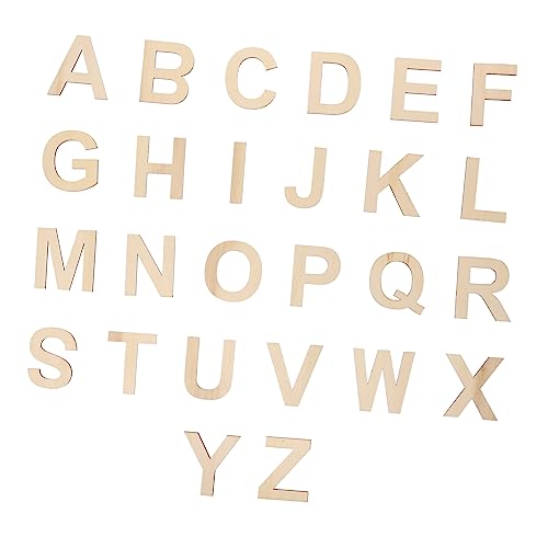 CLISPEED 78 Stück DIY Holzbuchstaben Set Unbearbeitete Holzbuchstaben zum Basteln Malen und Dekorieren für Kreative Projekte für Erwachsene für Weihnachten und Kunsthandwerk von CLISPEED