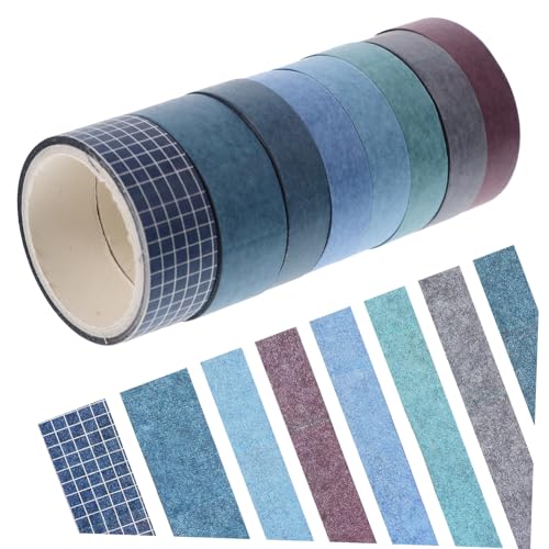 CLISPEED 8 Rollen Teiliges Dekoratives Washi Tape Dünnes Klebestarkes Scrapbooking Klebeband in Purpurblauem Karomuster Einfach Abreißbar für DIY Planer und Geschenkverpackungen CLISPEED 8 Rollen Teiliges Dekoratives Washi Tape Dünnes Klebestarkes Scrapbooking Klebeband in Purpurblauem Karomuster Einfach Abreißbar für DIY Planer und Geschenkverpackungen von CLISPEED