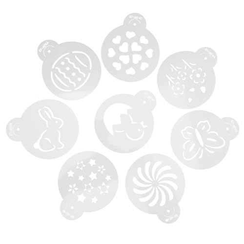 CLISPEED 8 Stück Blumenvorlage Ziehen Espresso -zubehör Kuchenschablonen, Dekorationsform Kaffee-latte-art-formen Wandtattoo Kaffeetasse Schablonen Für Die Kuchendekoration Plastik Weiß CLISPEED 8 Stück Blumenvorlage Ziehen Espresso -zubehör Kuchenschablonen, Dekorationsform Kaffee-latte-art-formen Wandtattoo Kaffeetasse Schablonen Für Die Kuchendekoration Plastik Weiß von CLISPEED