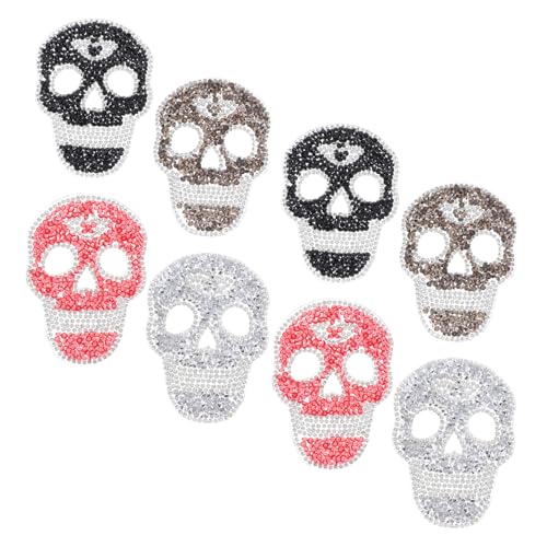 CLISPEED 8 Stück Glitzernde Aufnäher für Kleidung Taschen Hüte Jeans Punk Style Einfach Anzubringen für Diy Dekorationen zu Halloween von CLISPEED