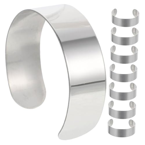 CLISPEED 8 Stück Teiliges Armband Rohlinge Verstellbare Gebogene Schmuckkern DIY Materialien für Lederarmband Gestaltung Bastelzubehör für Armreif Herstellung CLISPEED 8 Stück Teiliges Armband Rohlinge Verstellbare Gebogene Schmuckkern DIY Materialien für Lederarmband Gestaltung Bastelzubehör für Armreif Herstellung von CLISPEED